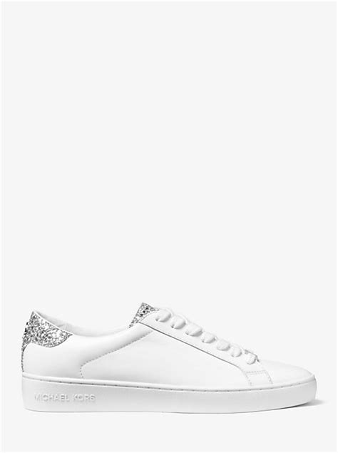 michael kors irving leather sneaker|Irving Embellished Leather Sneaker .